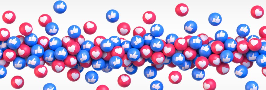 símbolo de curtidas das redes sociais