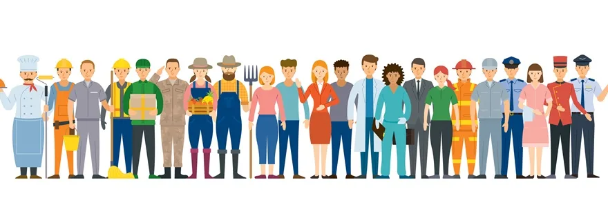 Group,Of,People,Various,Professions,And,Occupations,,Career,,Worker,,Labor