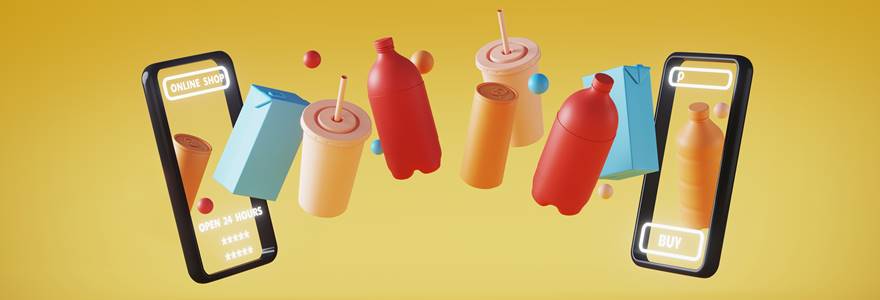Minimal,Background,For,Online,Shopping,And,Digital,Marketing,Concept.,Mobile
